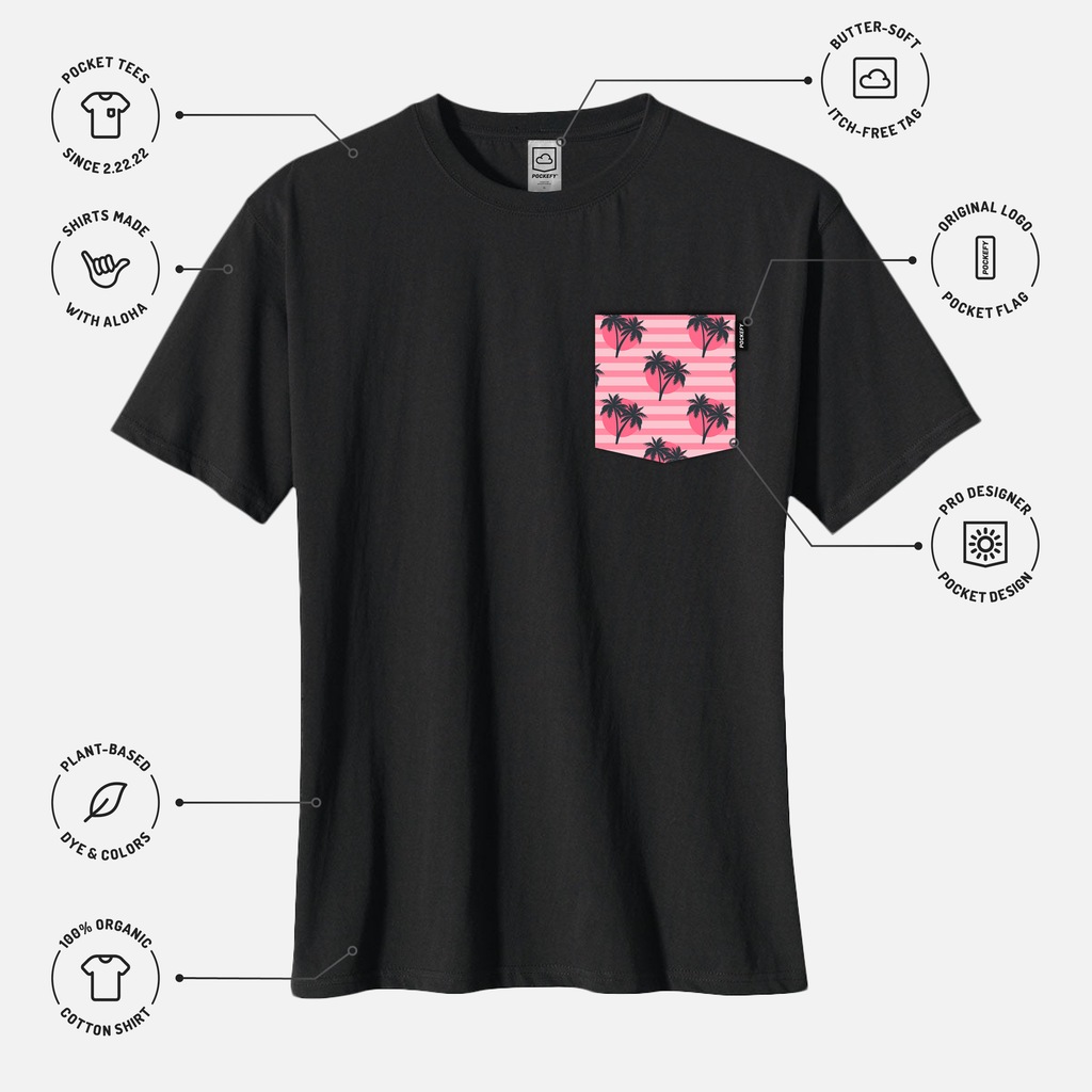 Pink Sunset Pocket Tee